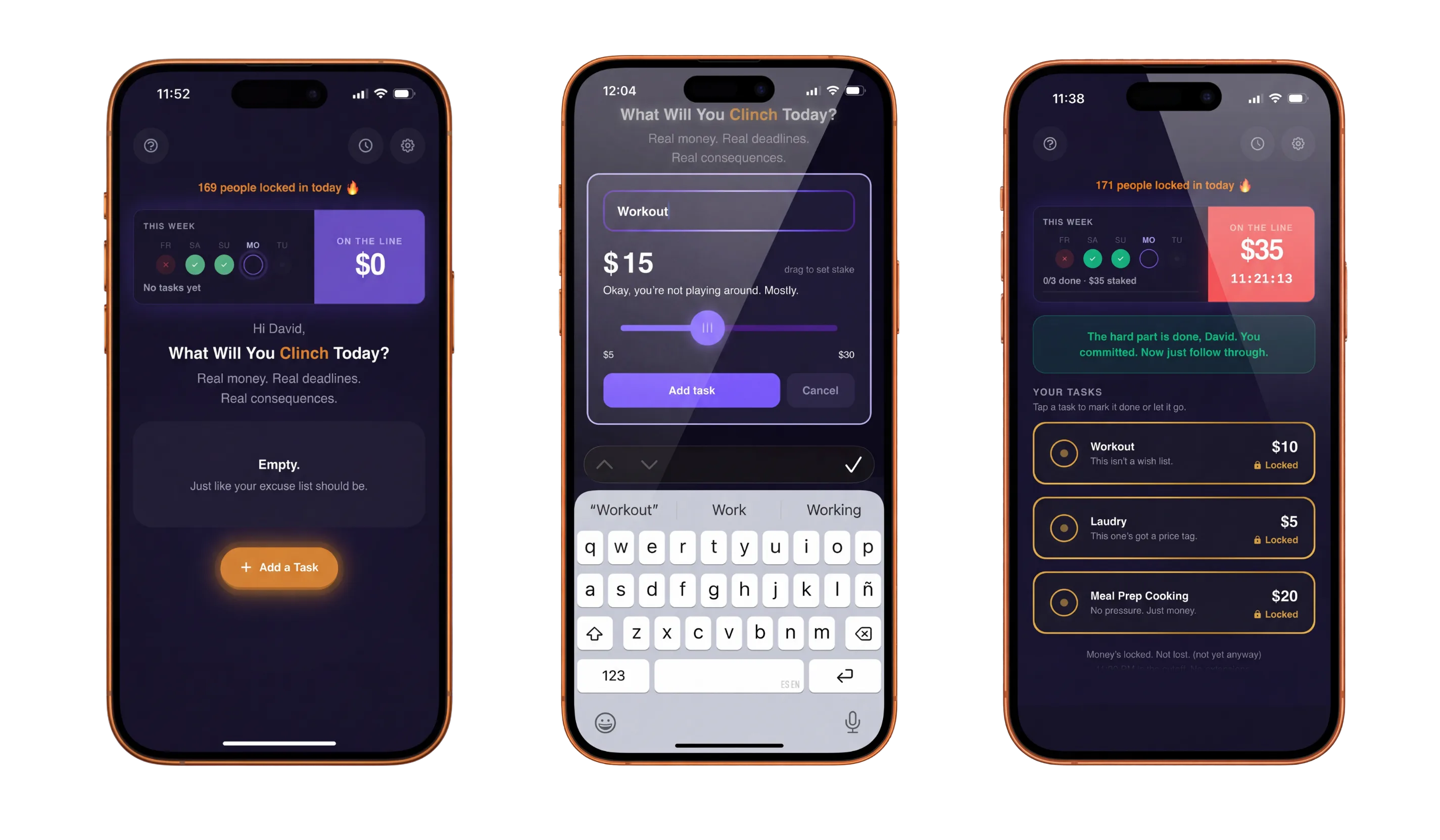 GoClinch app mockup